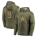 D.Cowboys #9 KaVontae Turpin Player Olive Salute to Service Pullover Hoodies Home Game Hdoa Stitched Jerseys