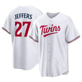 M.Twins #27 Ryan Jeffers Player White Home Game Hdoa Stitched Jerseys