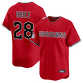 C.Guardians #28 Tanner Bibee Player Red Limited Home Hdoa Stitched Jerseys