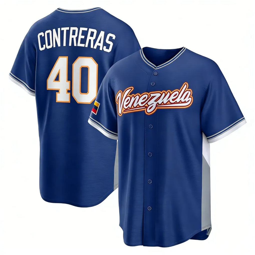 B.Red Sox #40 Willson Contreras Player Royal 2026 World Classic Limited Home Game Hdoa Stitched Jerseys