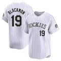 C.Rockies #19 Charlie Blackmon Player White Limited Home Hdoa Stitched Jerseys
