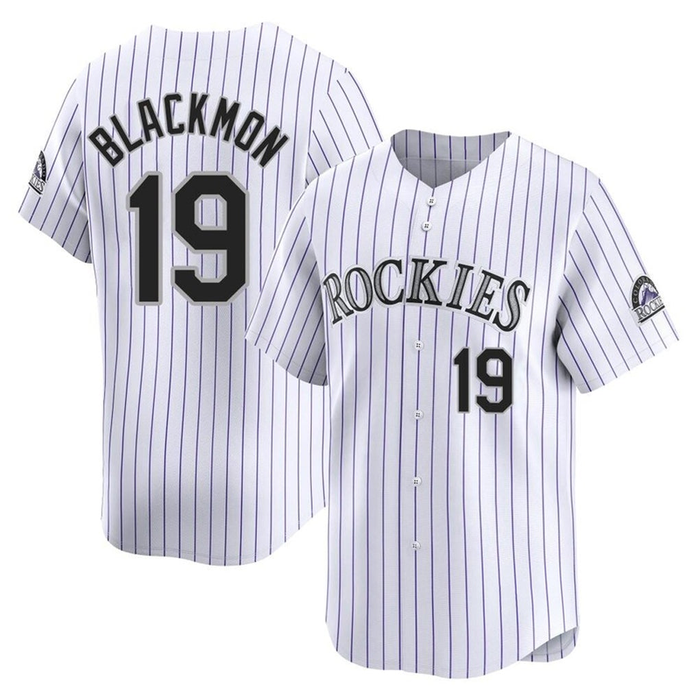 C.Rockies #19 Charlie Blackmon Player White Limited Home Hdoa Stitched Jerseys