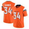 D.Broncos #34 JL Skinner Player Orange Vapor F.U.S.E. Limited Home Game Hdoa Stitched Jerseys