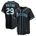 S.Mariners #29 Cal Raleigh Player Black Fashion Home Limited Hdoa Stitched Jerseys
