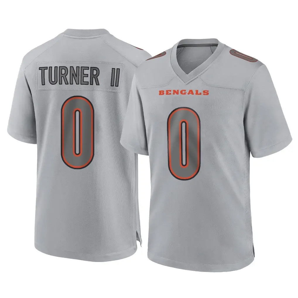 C.Bengals #0 DJ Turner II Player Gray Atmosphere Fashion Game Hdoa Stitched Jerseys