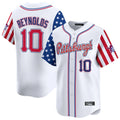 P.Pirates #10 Bryan Reynolds Player White 2025 Independence Day Vapor Premier Limited Hdoa Stitched Jerseys