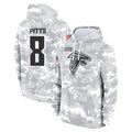 A.Falcons #8 Kyle Pitts Sr. Player Arctic Camo Salute to Service Limited Hoodie Hdoa Stitched Jerseys