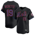 NY.Mets #19 Bo Bichette Player Black Alternate Home Limited Hdoa Stitched Jerseys
