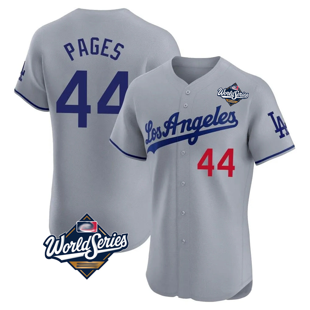 LA.Dodgers #44 Andy Pages Player Gray World Series Limited Elite Home Hdoa Stitched Jerseys