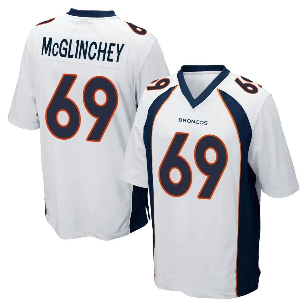 D.Broncos #69 Mike McGlinchey Player White Game Hdoa Stitched Jerseys