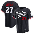 M.Twins #27 Ryan Jeffers Player Navy Home Game Hdoa Stitched Jerseys