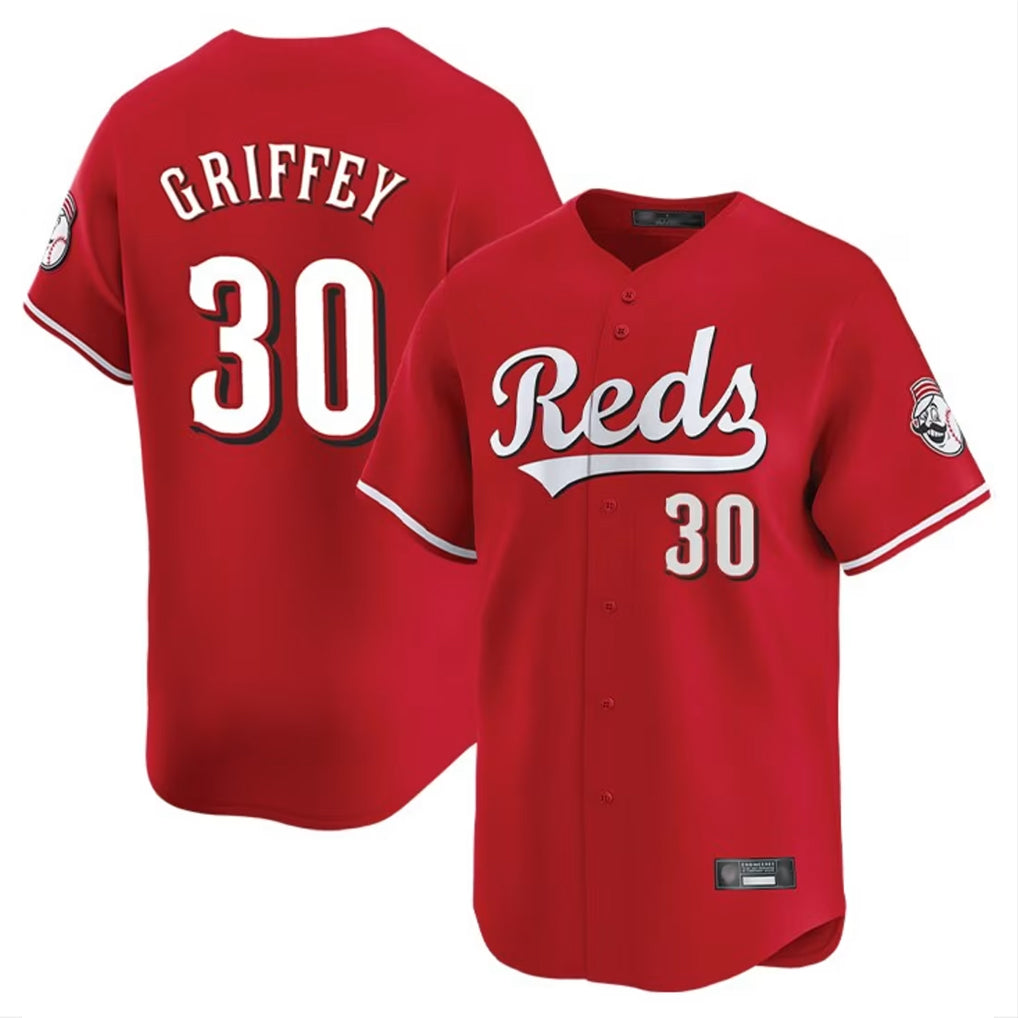 C.Reds #30 Ken Griffey Player Red Home Limited Hdoa Stitched Jerseys