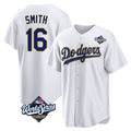 LA.Dodgers #16 Will Smith Player Gold White World Series 2026 Collection Stadium Game Hdoa Stitched Jerseys