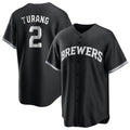 M.Brewers #2 Brice Turang Player Black Game Home Hdoa Stitched Jerseys