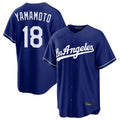 LA.Dodgers #18 Yoshinobu Yamamoto Player Royal Game Hdoa Stitched Jerseys