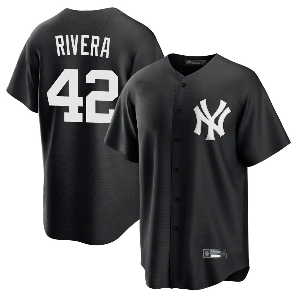 NY.Yankees #42 Mariano Rivera Player Black Game Hdoa Stitched Jerseys