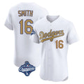 LA.Dodgers #16 Will Smith Player Gold World Series Meet Limited Elite Home Hdoa Stitched Jerseys