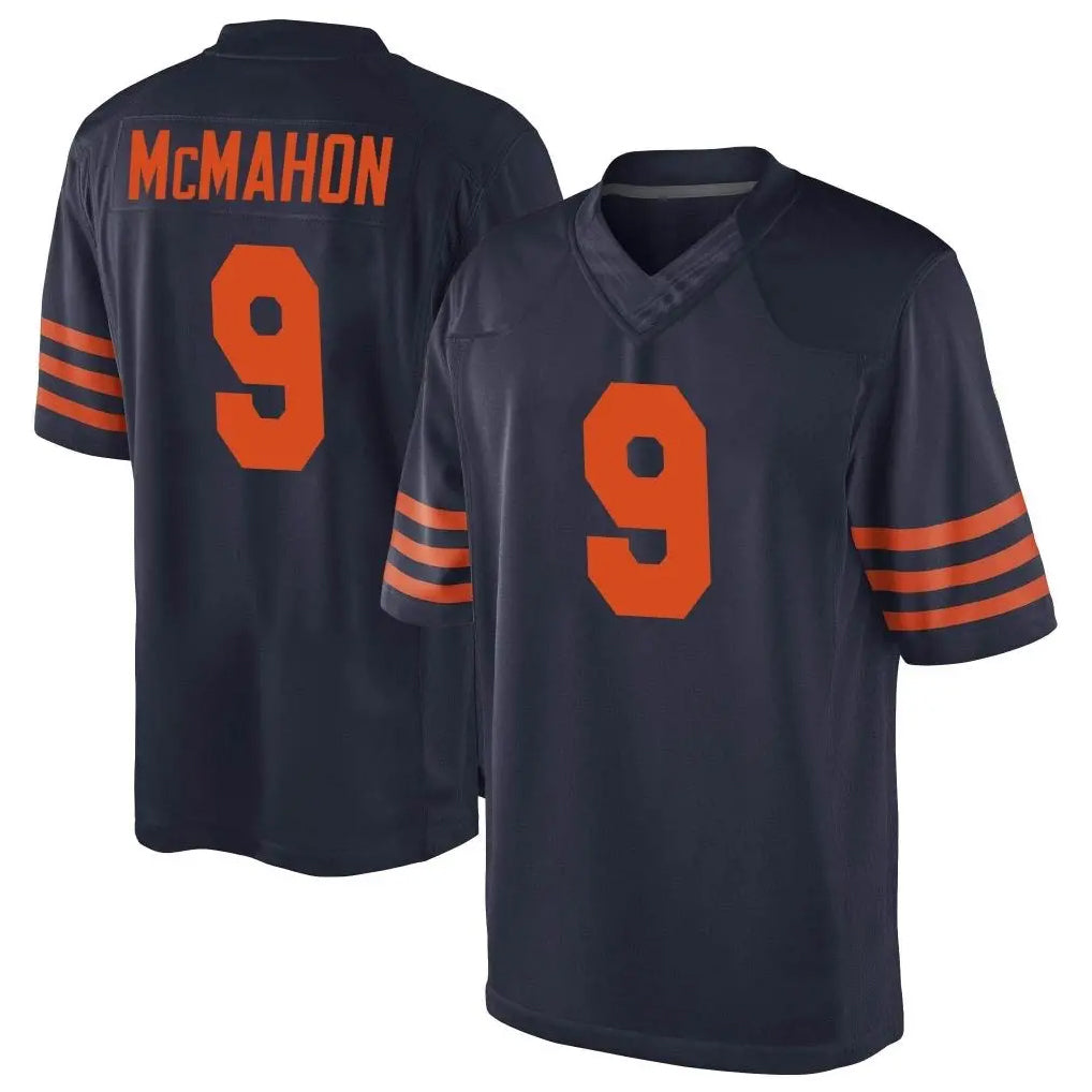 C.Bears #9 Jim McMahon Player Navy Blue Alternate Game Hdoa Stitched Jerseys