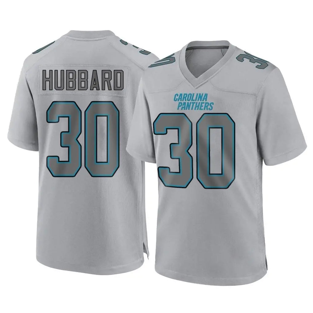 C.Panthers #30 Chuba Hubbard Player Gray Atmosphere Fashion Game Hdoa Stitched Jerseys