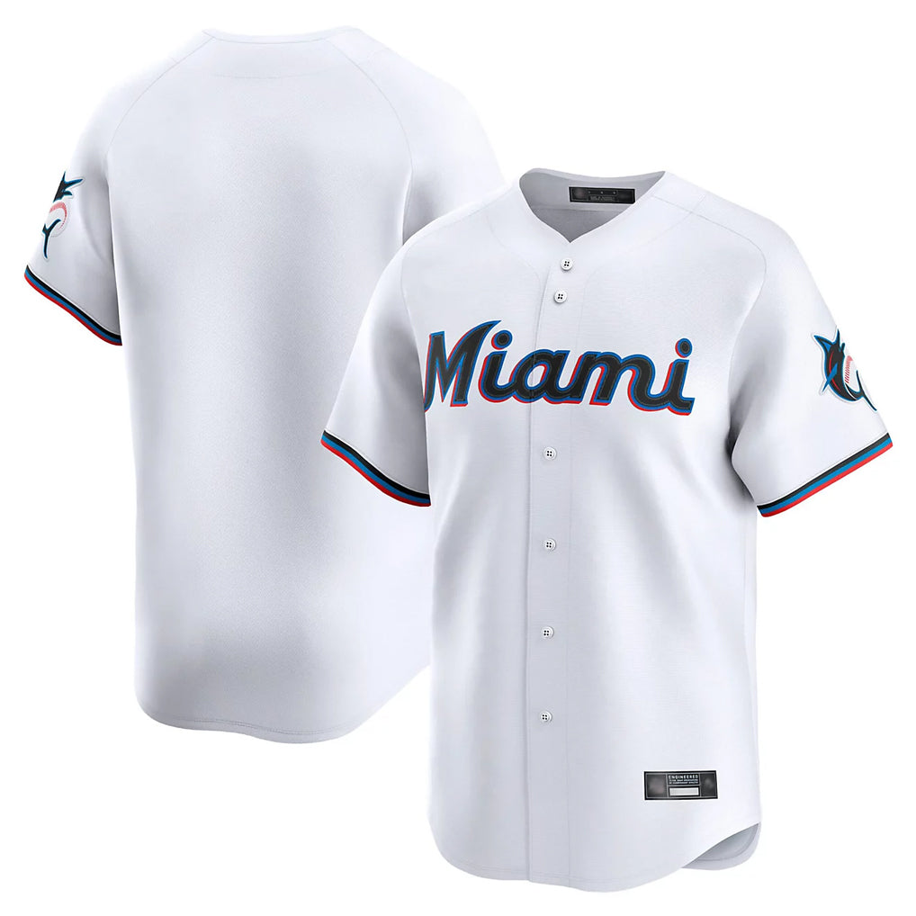 M.Marlins ## Marlins Blank Player White  Home Limited Hdoa Stitched Jerseys