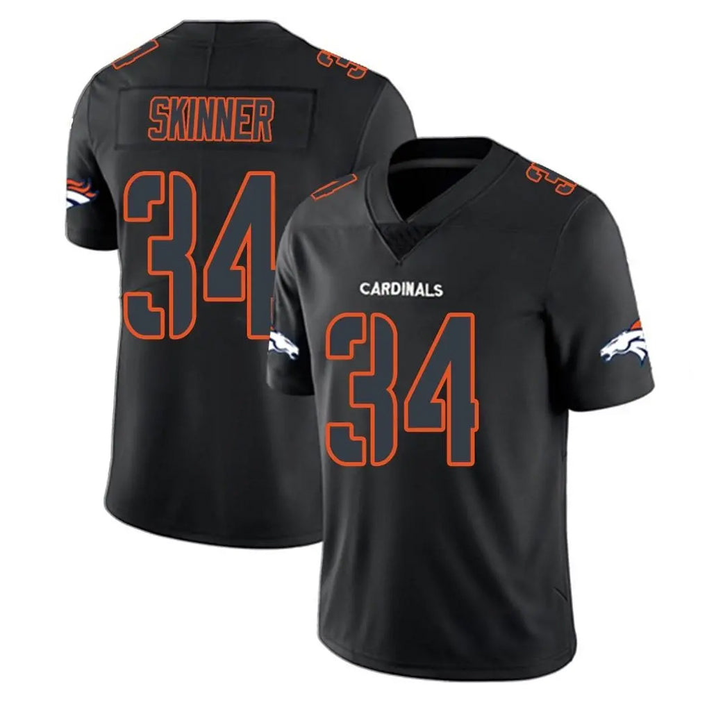 D.Broncos #34 JL Skinner Player Black Impact Limited Game Hdoa Stitched Jerseys