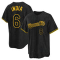 KC.Royals #6 Jonathan India Player Black Snake Skin City Game Hdoa Stitched Jerseys