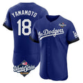 LA.Dodgers #18 Yoshinobu Yamamoto Player Royal World Series City Connect Elite Home Hdoa Stitched Jerseys