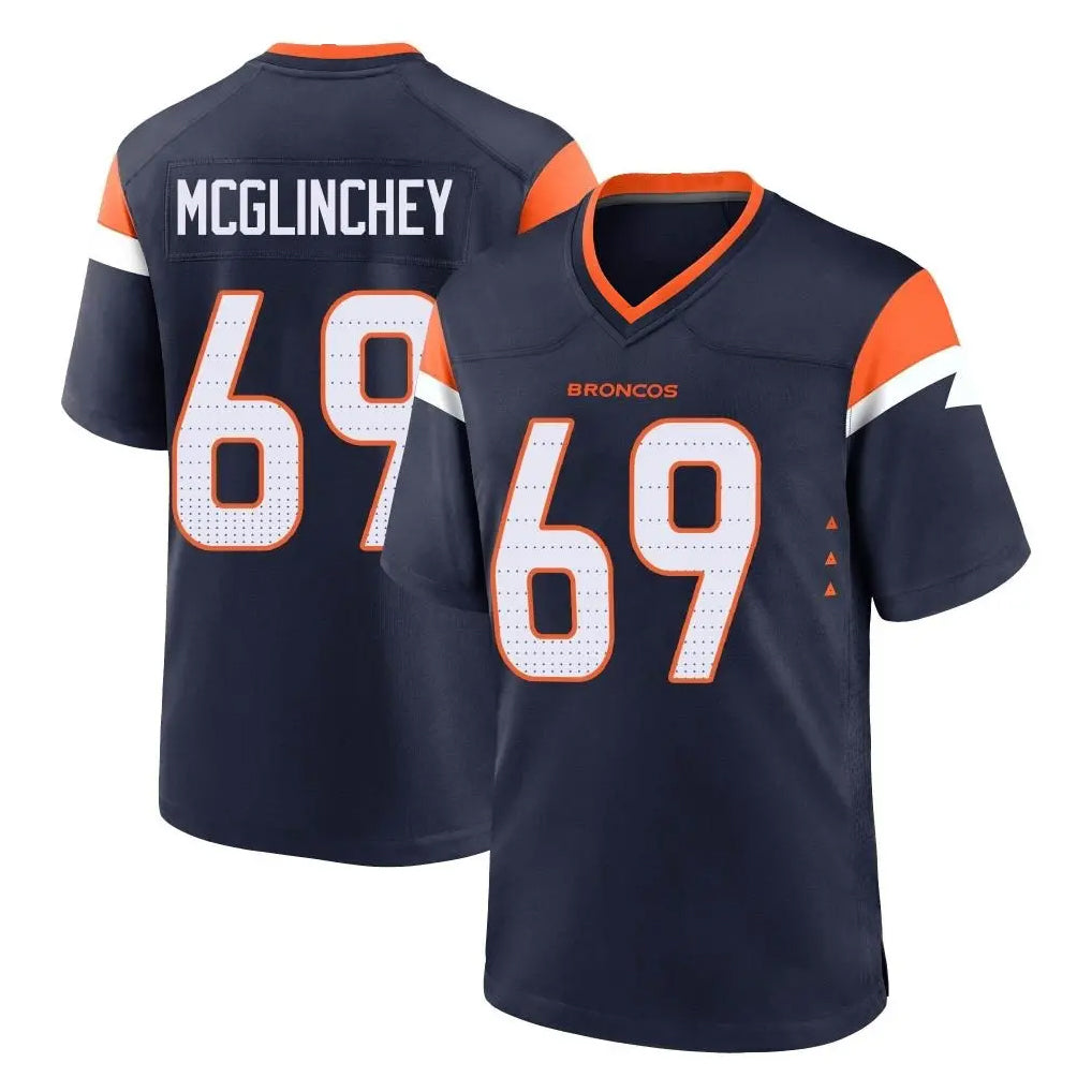 D.Broncos #69 Mike McGlinchey Player Navy Home Game Hdoa Stitched Jerseys