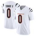 C.Bengals #0 DJ Turner II Player White Vapor F.U.S.E. Limited Home Game Hdoa Stitched Jerseys
