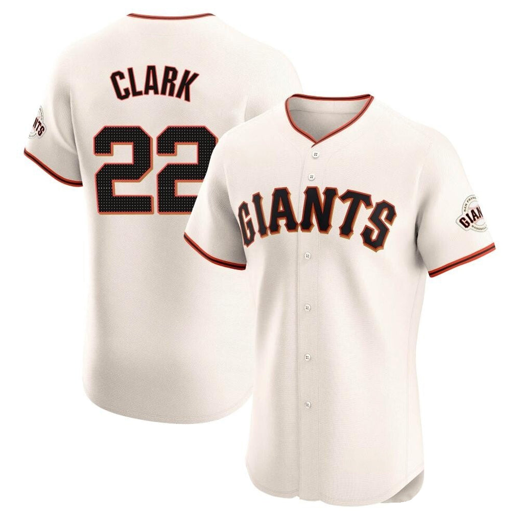 SF.Giants #22 Will Clark Player Cream Home Limited Elite Hdoa Stitched Jerseys
