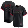 C.Reds #28 Eugenio Su¨¢rez Player Black City Connect Home Limited Hdoa Stitched Jerseys