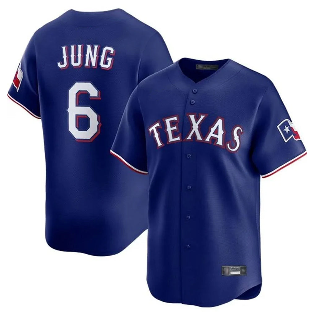 T.Rangers #6 Josh Jung Player Royal Home Limited Hdoa Stitched Jerseys
