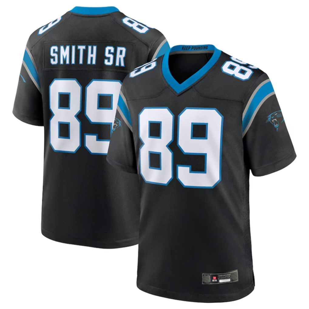 C.Panthers #89 Steve Smith Sr. Black Retired Player Home Game Hdoa Stitched Jerseys