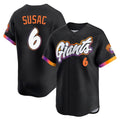 SF.Giants #6 Daniel Susac Player Black 2025 City Connect Home Limited Hdoa Stitched Jerseys