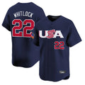 B.Red Sox #22 Garrett Whitlock Player Navy USA World Classic Home Game Hdoa Stitched Jerseys