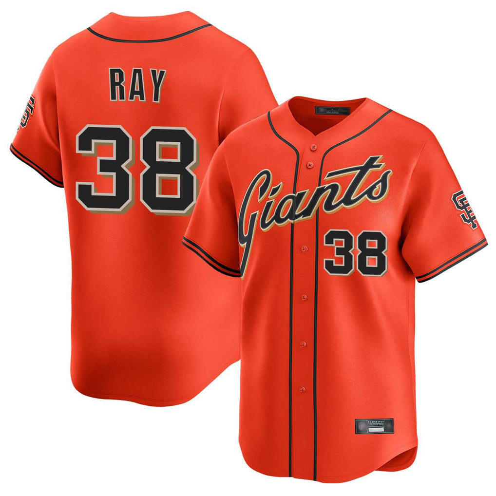 SF.Giants #38 Robbie Ray Player Orange Home Limited Hdoa Stitched Jerseys