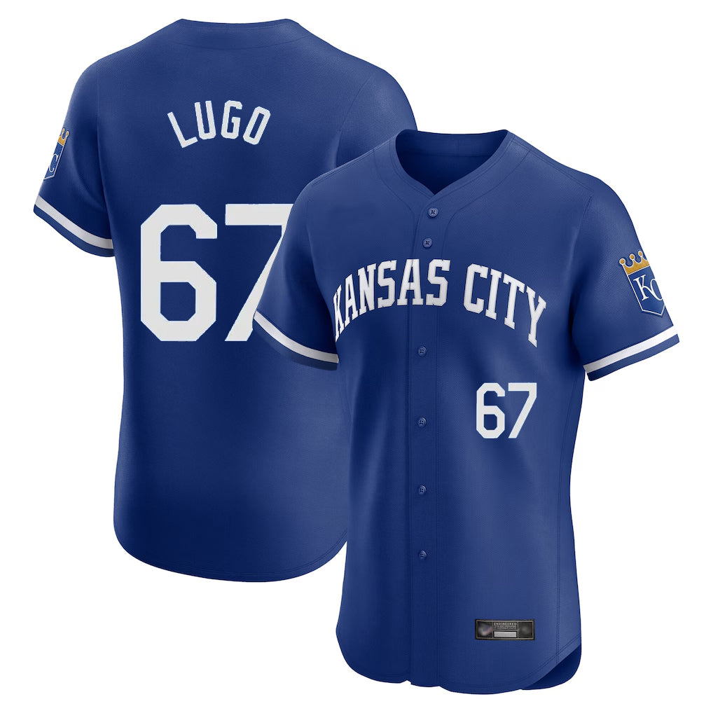 KC.Royals #67 Seth Lugo Player Royal Limited Elite Home Game Hdoa Stitched Jerseys