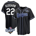 LA.Dodgers #22 Clayton Kershaw Player Black World Series Carbon Limited Home Hdoa Stitched Jerseys