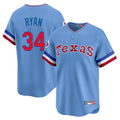 T.Rangers #34 Nolan Ryan Player Light Blue Cooperstown Collection Limited Hdoa Stitched Jerseys