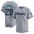 M.Marlins #28 Kyle Stowers Player Gray Home Limited Hdoa Stitched Jerseys