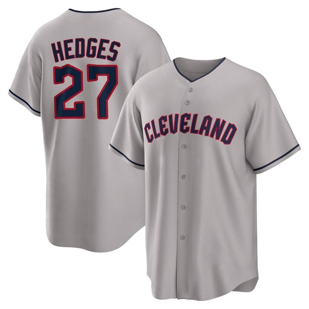 C.Guardians #27 Austin Hedges Player Gray Game Home Hdoa Stitched Jerseys