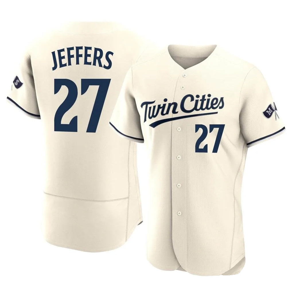 M.Twins #27 Ryan Jeffers Player Cream Home Limited Elite Hdoa Stitched Jerseys