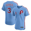 P.Phillies #3 Bryce Harper Player Light Blue Home Limited Elite Hdoa Stitched Jerseys