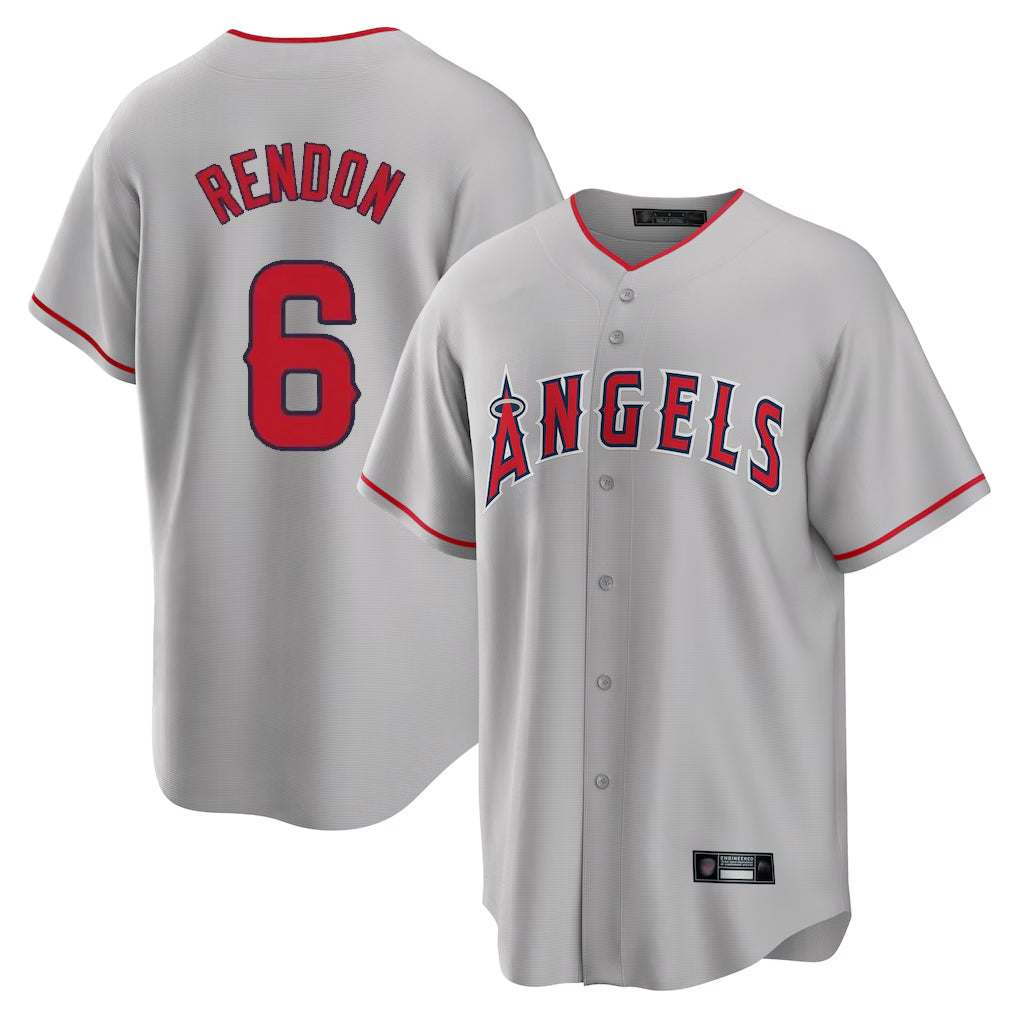 LA.Angels #6 Anthony Rendon Player Gray Home Game Hdoa Stitched Jerseys