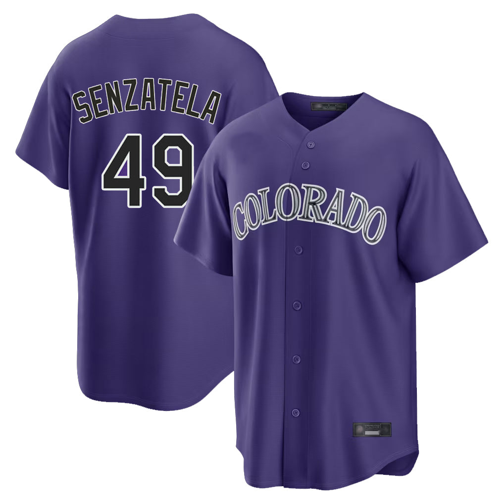 C.Rockies #49 Antonio Senzatela Player Purple Game Home Hdoa Stitched Jerseys