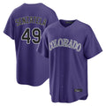 C.Rockies #49 Antonio Senzatela Player Purple Game Home Hdoa Stitched Jerseys
