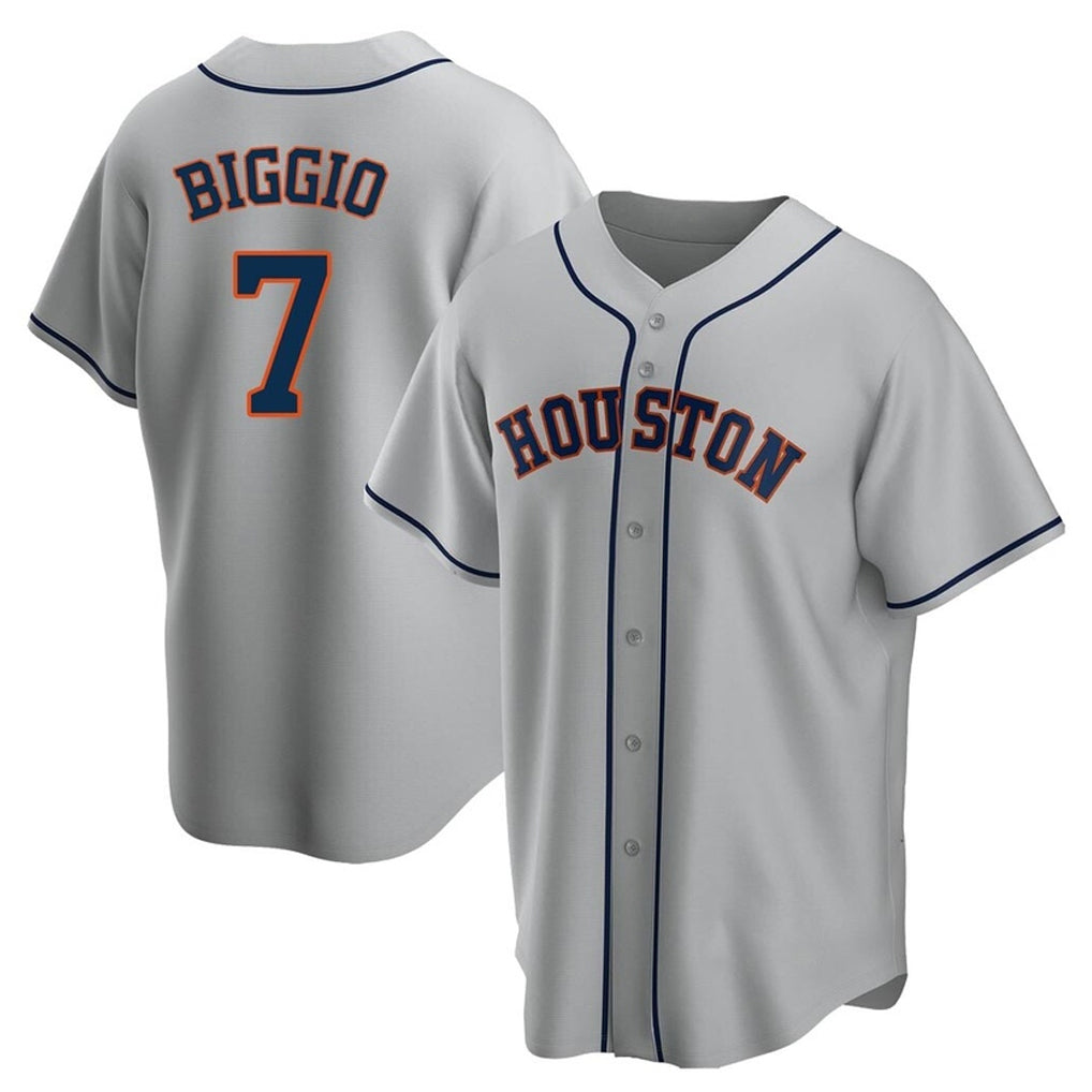 H.Astros #7 Craig Biggio Player Gray Home Game Hdoa Stitched Jerseys