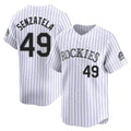 C.Rockies #49 Antonio Senzatela Player White Limited Home Hdoa Stitched Jerseys