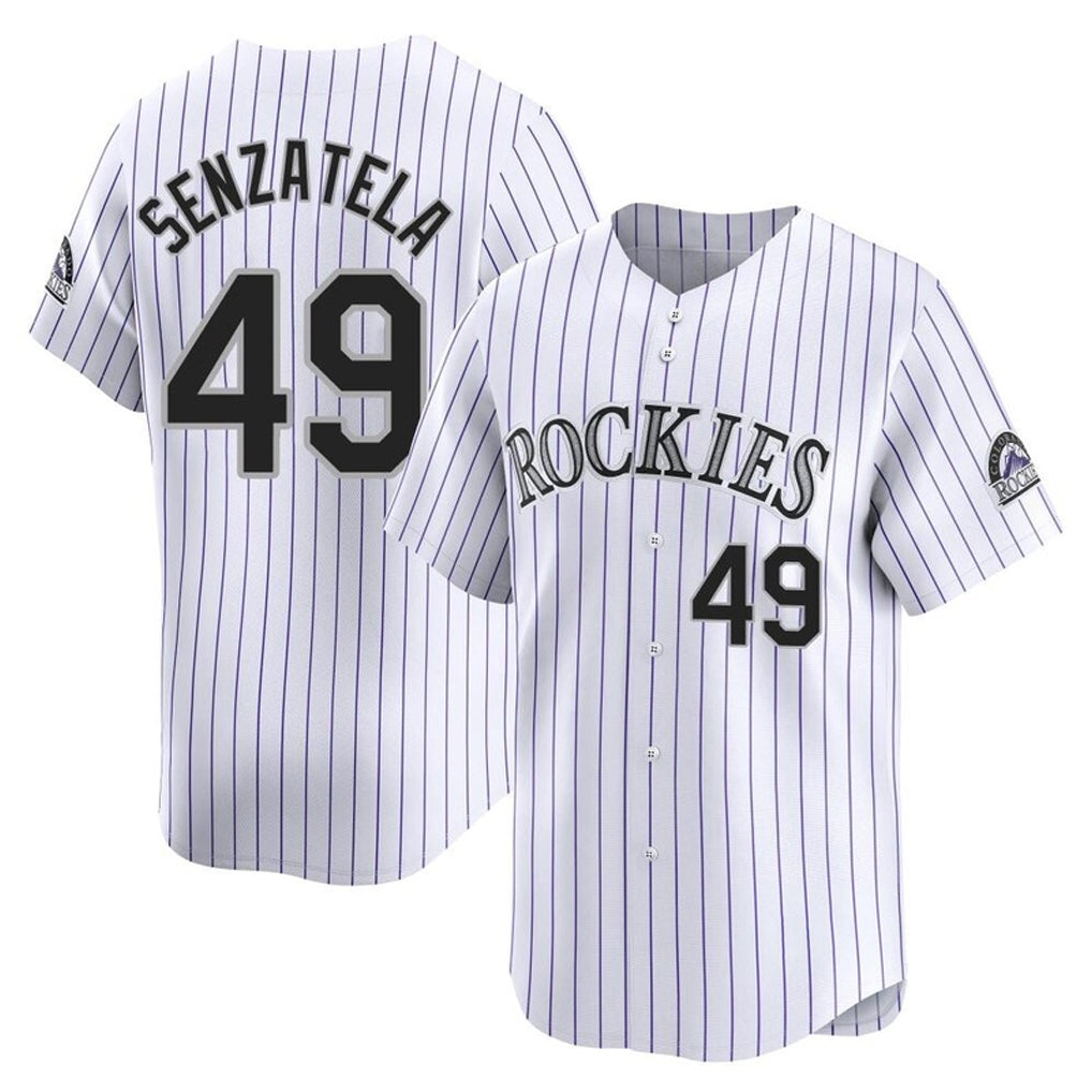 C.Rockies #49 Antonio Senzatela Player White Limited Home Hdoa Stitched Jerseys