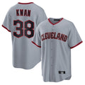 C.Guardians #38 Steven Kwan Player Gray Home Game Hdoa Stitched Jerseys